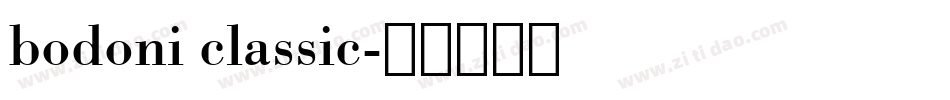 bodoni classic字体转换